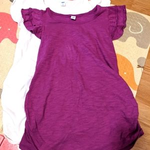 Old Navy small ruched ruffle sleeve maternity tops